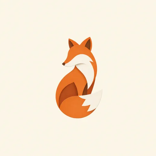 The base fox logo on cream